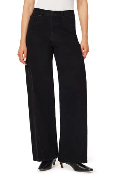 Habitual Hollis High Waist Wide Leg Cargo Jeans In Black