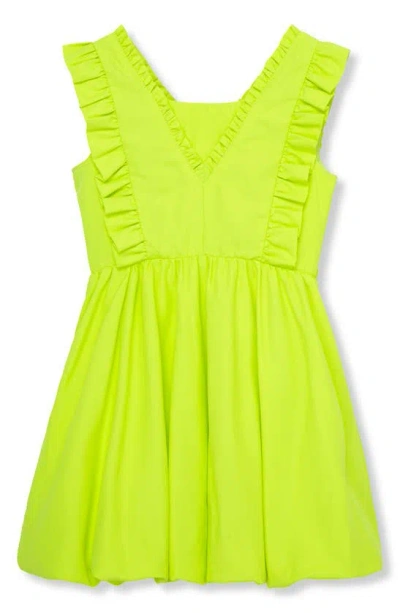 Habitual Kids' Bubble Hem Dress In Lime