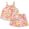 Habitual Kids Floral Scalloped Tank & Shorts Set In Print