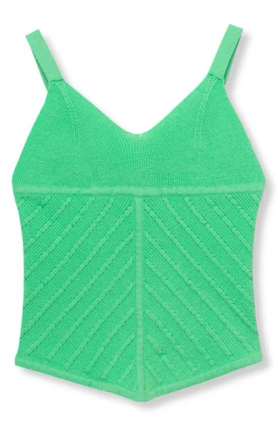 Habitual Kids' Handkerchief Hem Sweater Camisole In Green