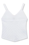 Habitual Kids' Handkerchief Hem Sweater Camisole In White