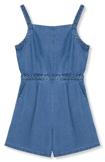 Habitual Kids Kids' Chambray Romper In Indigo