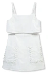 Habitual Kids Kids' Cutout Stretch Cotton Romper In White