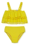 HABITUAL HABITUAL KIDS KIDS' EYELET SCALLOP TWO-PIECE SWIMSUIT