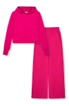 Habitual Kids Kids' Fleece Hoodie & Sweatpants Set In Fuchsia