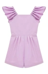 Habitual Kids Kids' Flutter Sleeve Romper In Lilac