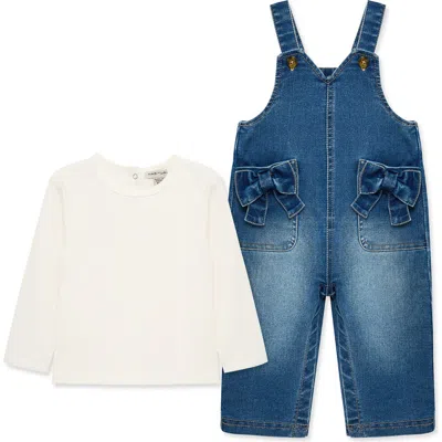 Habitual Babies'  Kids Kids' Long Sleeve Ribbed Tee & Denim Overall Set In Blue
