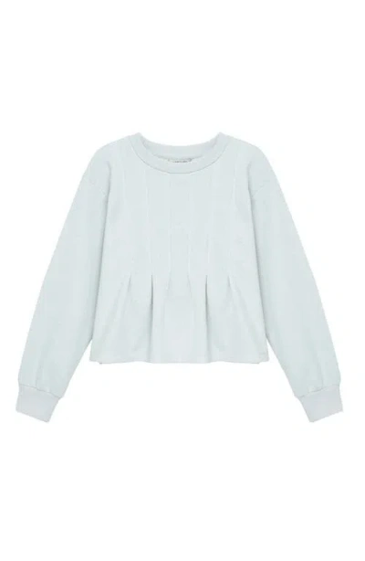 Habitual Kids Kids' Metallic Pleated Cotton Blend Top In Off-white