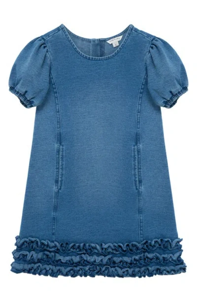 Habitual Kids Kids' Puff Sleeve Denim Dress In Indigo