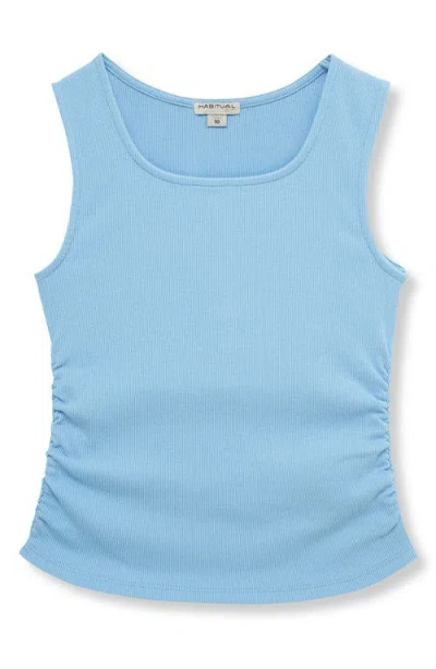 Habitual Kids Kids' Ruched Rib Tank In Light Blue