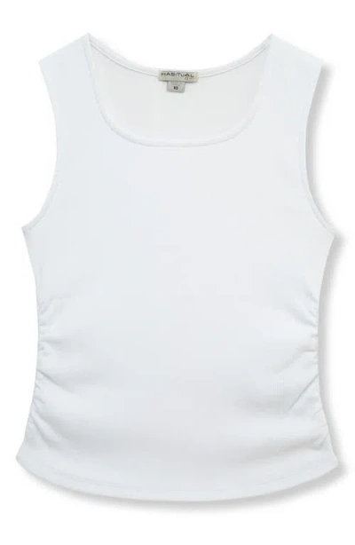 Habitual Kids Kids' Ruched Rib Tank In White