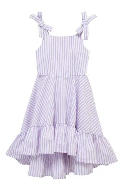 Habitual Kids Kids' Ruffle High-low Dress In Purple