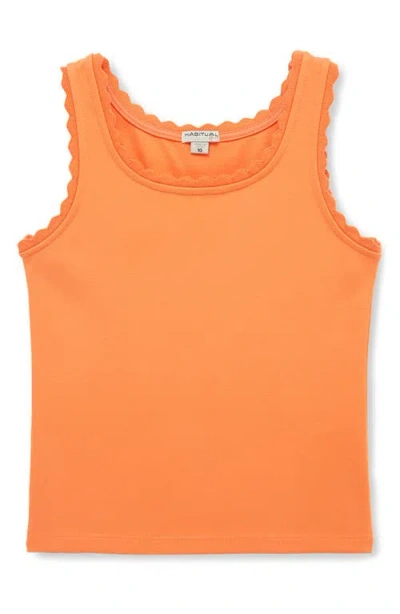 Habitual Kids Kids' Scallop Edge Tank In Orange