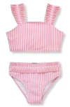 Habitual Kids Kids' So Fantasy Two-piece Swimsuit In Pink Stripe