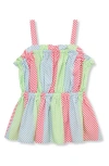 HABITUAL HABITUAL KIDS KIDS' STRIPE RUFFLE PEPLUM TOP