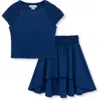 HABITUAL HABITUAL KIDS KIDS' TOP & HIGH-LOW SKIRT SET
