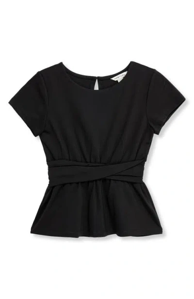 Habitual Kids Kids' Twist Front T-shirt In Black