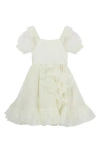 Habitual Kids Kids' Waterfall Ruffle Organza Party Dress In Off-white