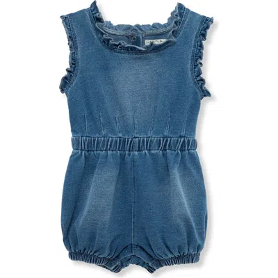 Habitual Babies'  Kids Ruffle Accent Knit Romper In Indigo