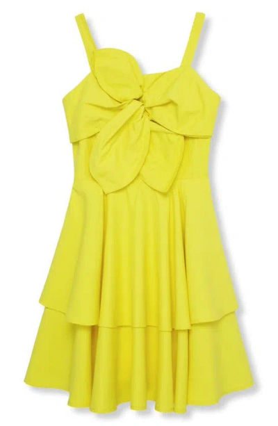 Habitual Girls' 3d Flower Tiered Dress - Big Kid In Yellow