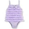 Habitual Kids Ruffle Tiered One-piece Swimsuit In Purple