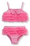 Habitual Kids Ruffle Tiered Two-piece Swimsuit In Pink