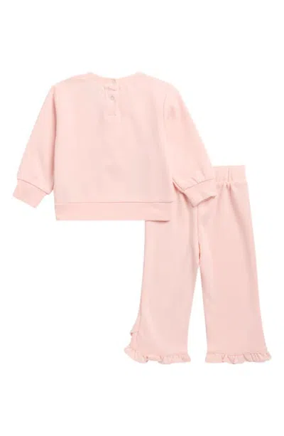 Habitual Babies'  Kids Ruffle Top & Flare Pants Set In Pink
