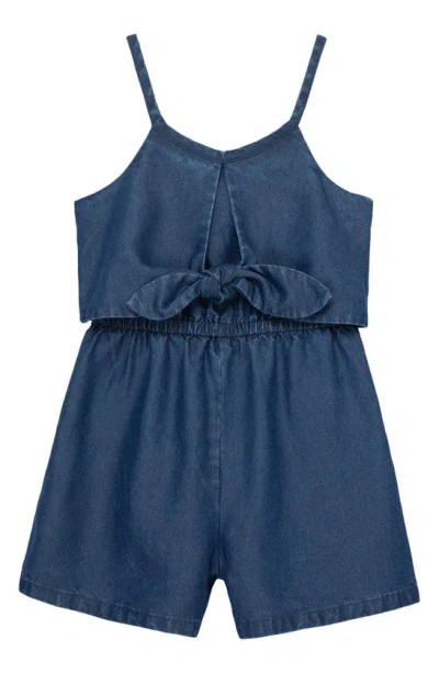 Habitual Girls' Tie Front Romper - Little Kid In Indigo