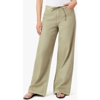 Habitual Kira Drawstring Wide Leg Pants In Green