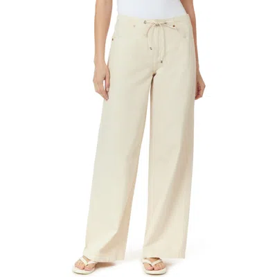 Habitual Lia Drawstring Wide Leg Jeans In Neutral