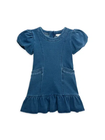 Habitual Kids' Little Girl's Bubble A-line Dress In Blue