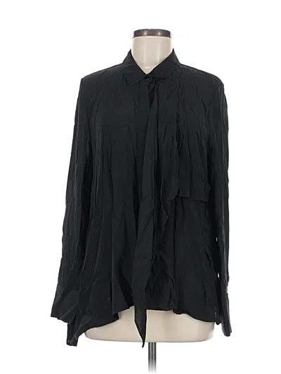 Pre-owned Habitual Long Sleeve Blouse In Black