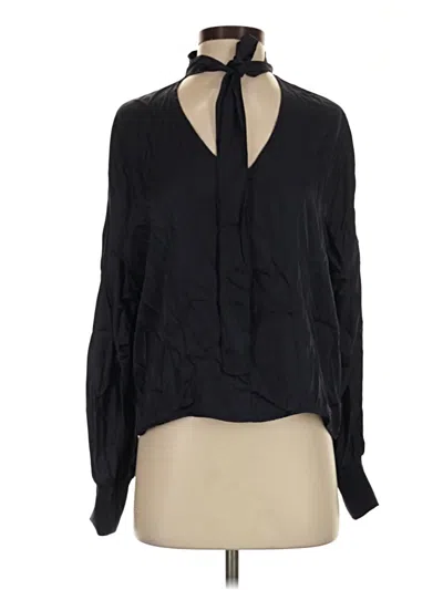 Pre-owned Habitual Long Sleeve Blouse In Black