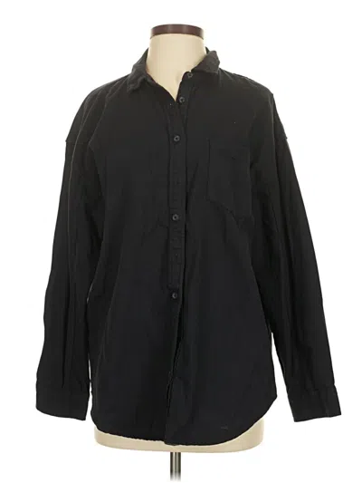 Pre-owned Habitual Long Sleeve Button Down Shirt In Black