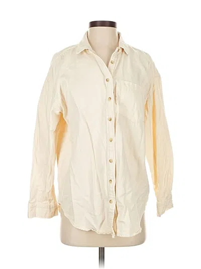 Pre-owned Habitual Long Sleeve Button Down Shirt In Ivory