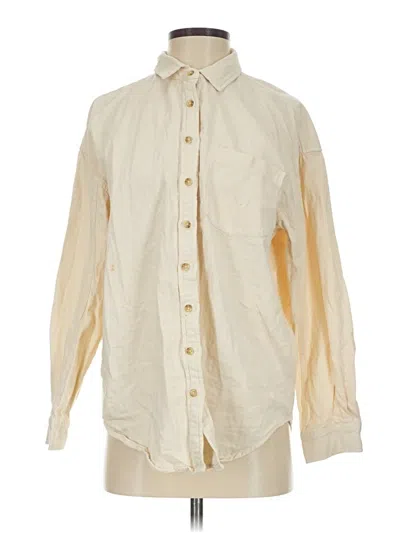 Pre-owned Habitual Long Sleeve Button Down Shirt In Ivory