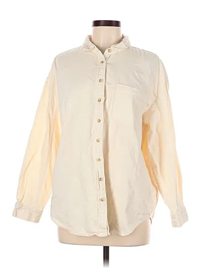 Pre-owned Habitual Long Sleeve Button Down Shirt In White