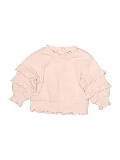 Pre-owned Habitual Babies' Long Sleeve Top Pink Ruffles Neckline Tops