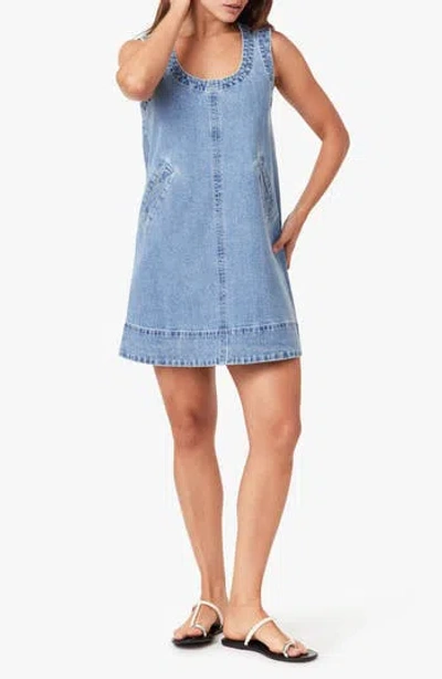 Habitual Micro Studded Denim Minidress In Animal Print