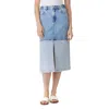 Habitual Midi Skirt With Contrast Hem In Pacific In Blue