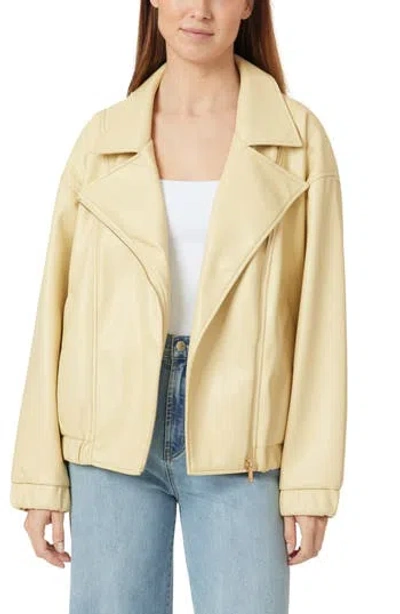 Habitual Oversize Faux Leather Moto Jacket In Boulder