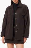 Habitual Oversized Utility Jacket In Brown