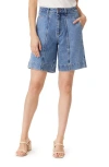 Habitual Patch Pocket Denim Girlfriend Shorts In Splash