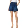 Habitual Pleated Denim Shorts In Blue