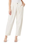 Habitual Pleated Tapered Jeans In Stone