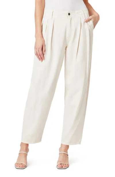 Habitual Pleated Tapered Jeans In Stone