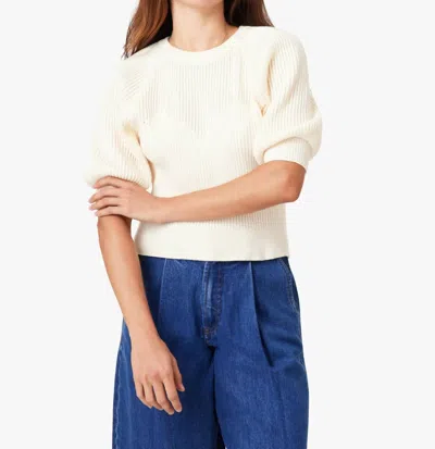 Habitual Puff Raglan Sleeve Sweater In Whisper White In Neutral