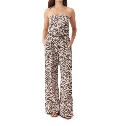 Habitual Pull On Wide Leg Pant In Modern Zebra In Multi