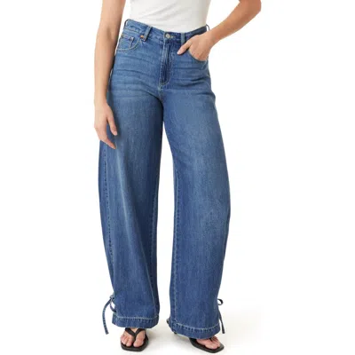 Habitual Relaxed High Waist Barrel Leg Jeans In Black