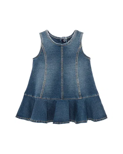 Habitual Kids' Ruffle Hem Skater Dress In Blue